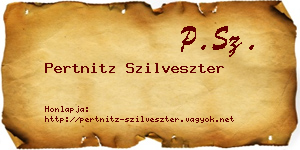 Pertnitz Szilveszter névjegykártya